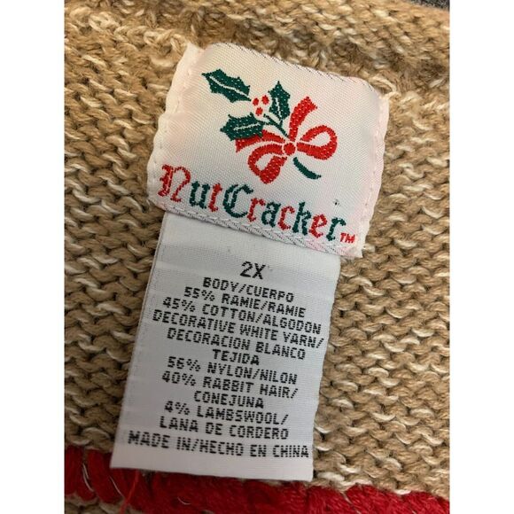 Vintage Nut Cracker Christmas Sweater Womens 2X Cardigan Vest Festive Noel - Picture 5 of 5